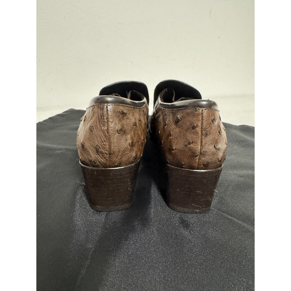 Prada Shoes Mens Size 38.5 Ostrich Leather Slip On Loafers Made in Italy - Picture 6 of 13